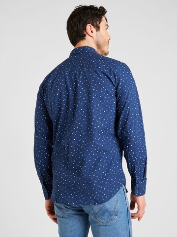 MUSTANG - Regular Fit Camisa 'Elmore' em azul