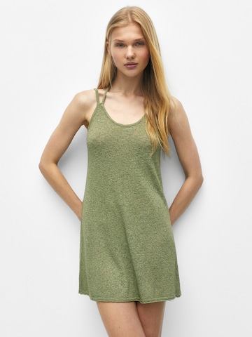 Pull&Bear Knitted dress in Green: front