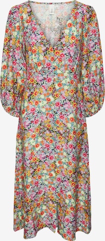 Robe 'FLOWER FIELD' Y.A.S en noir : devant