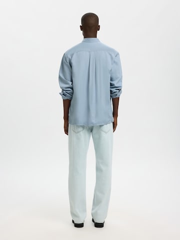 SELECTED Regular Fit Hemd 'SLHRlxmika'‌‌‌‌‌ in Blau