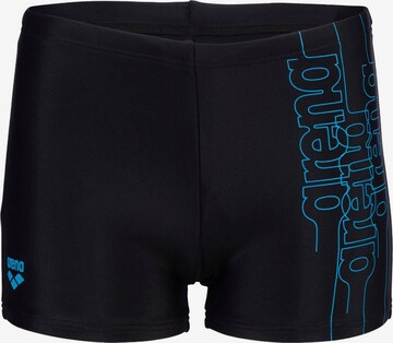 ARENA Athletic Swimwear in Black: front