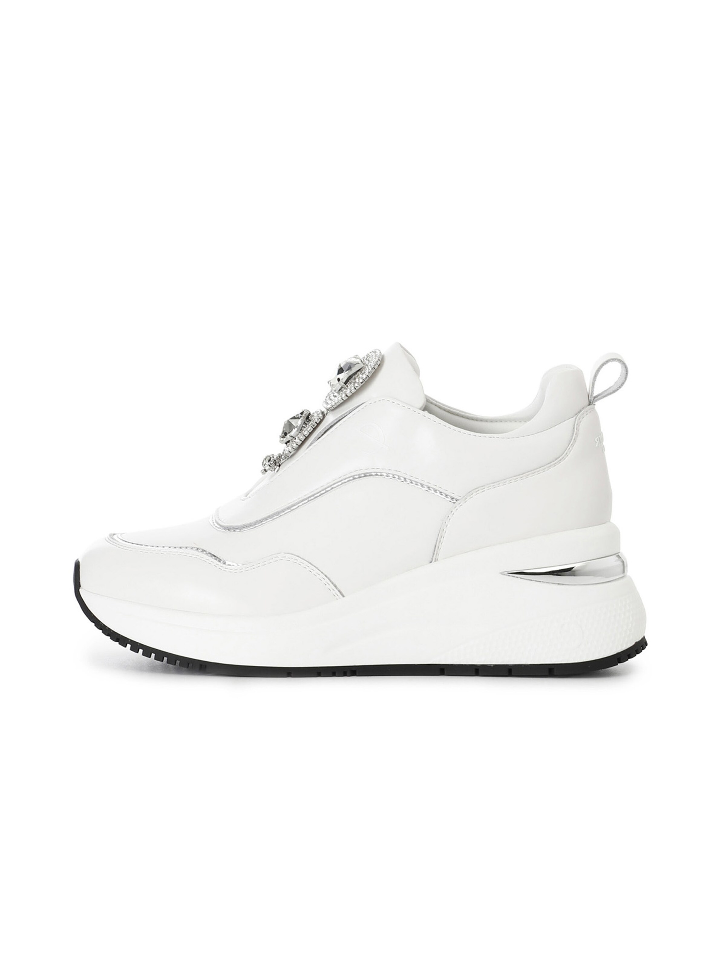 Baskets basses CAFè NOIR en blanc : devant