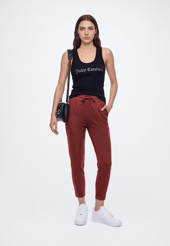 ICHI - Tapered Pantalón plisado 'KATE' en rojo