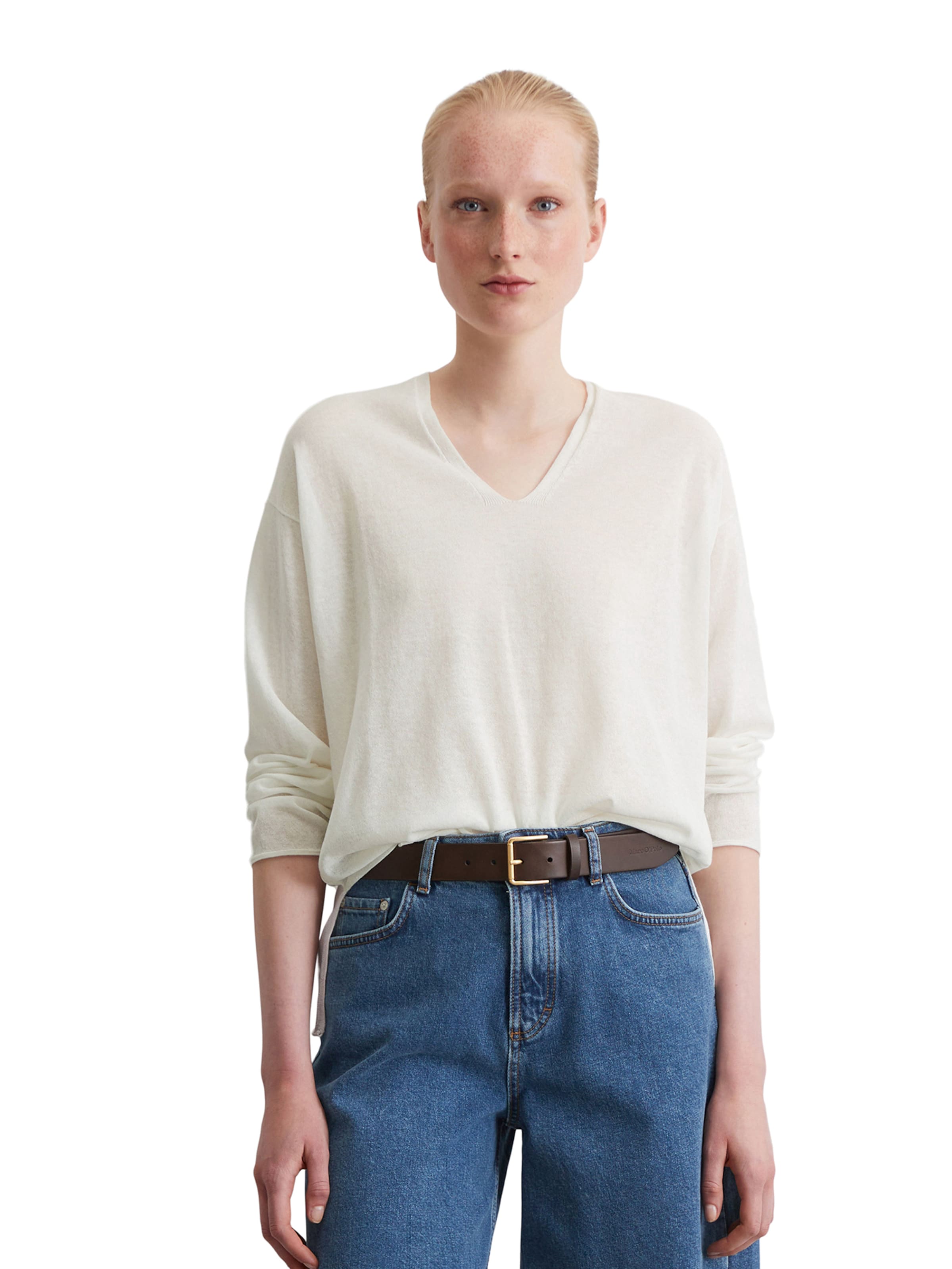 Marc O'Polo Pullover in Weiß: Vorderseite