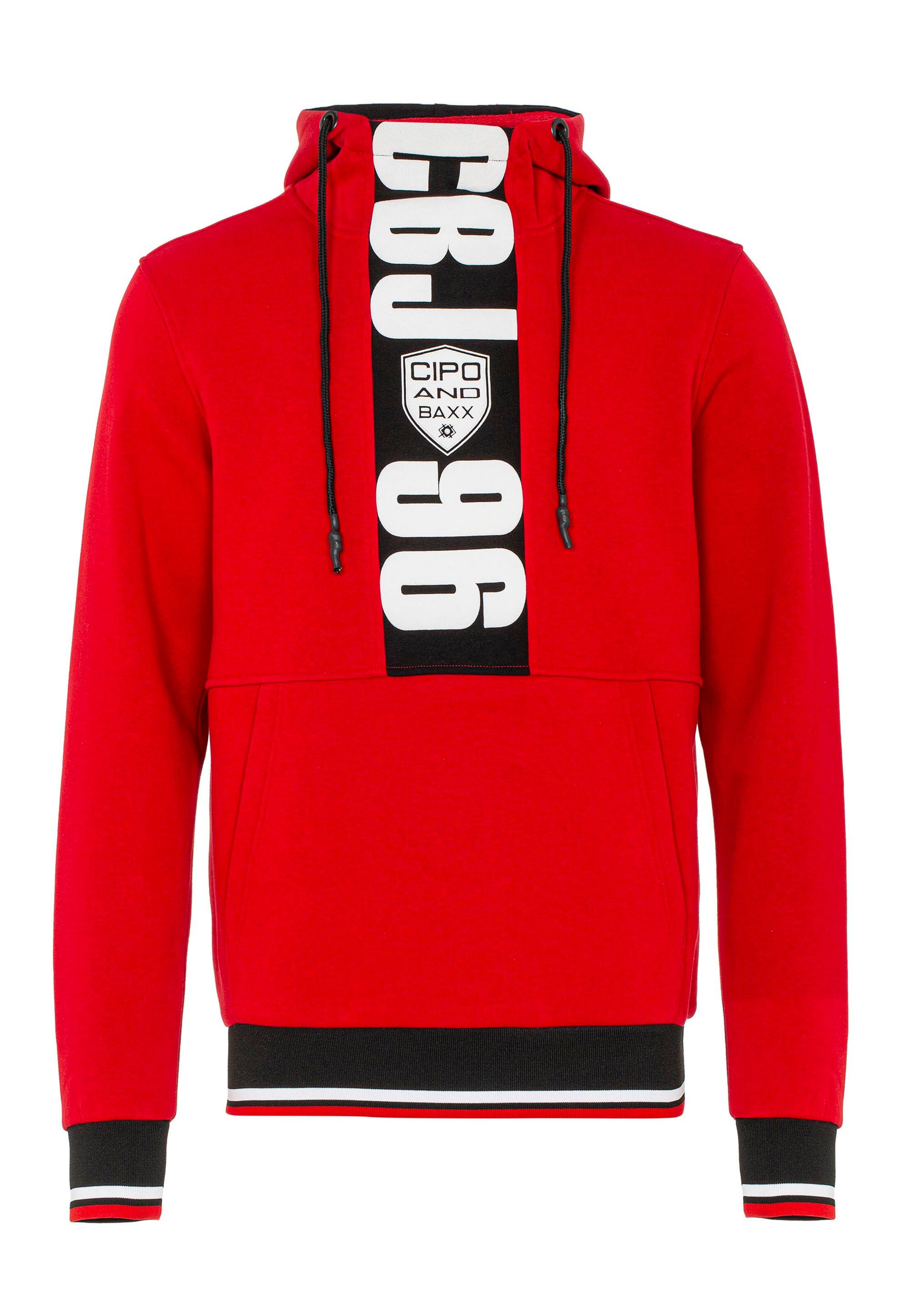 CIPO & BAXX Sweatshirt in Rood: voorkant