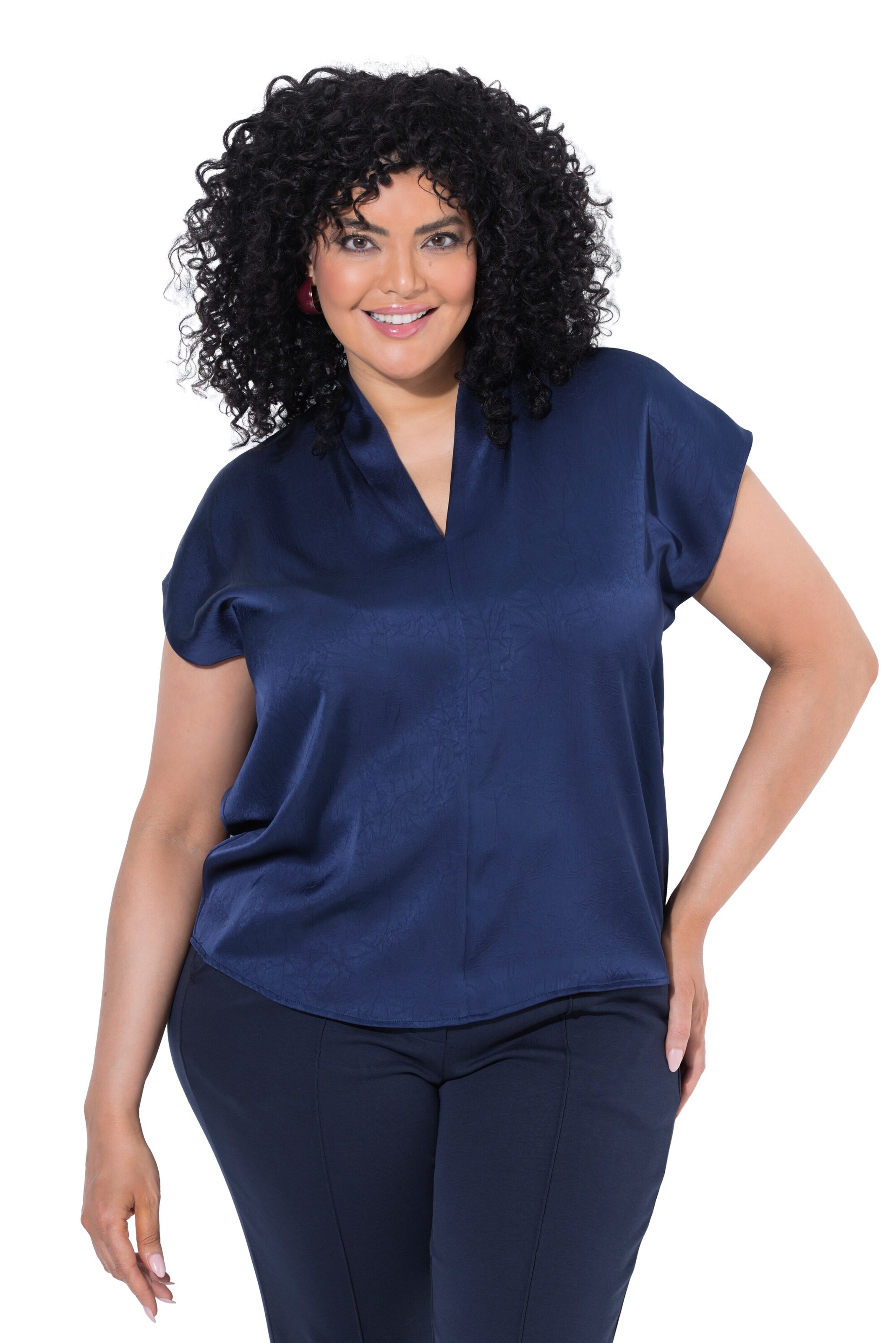 Ulla Popken Blouse in Blue: front