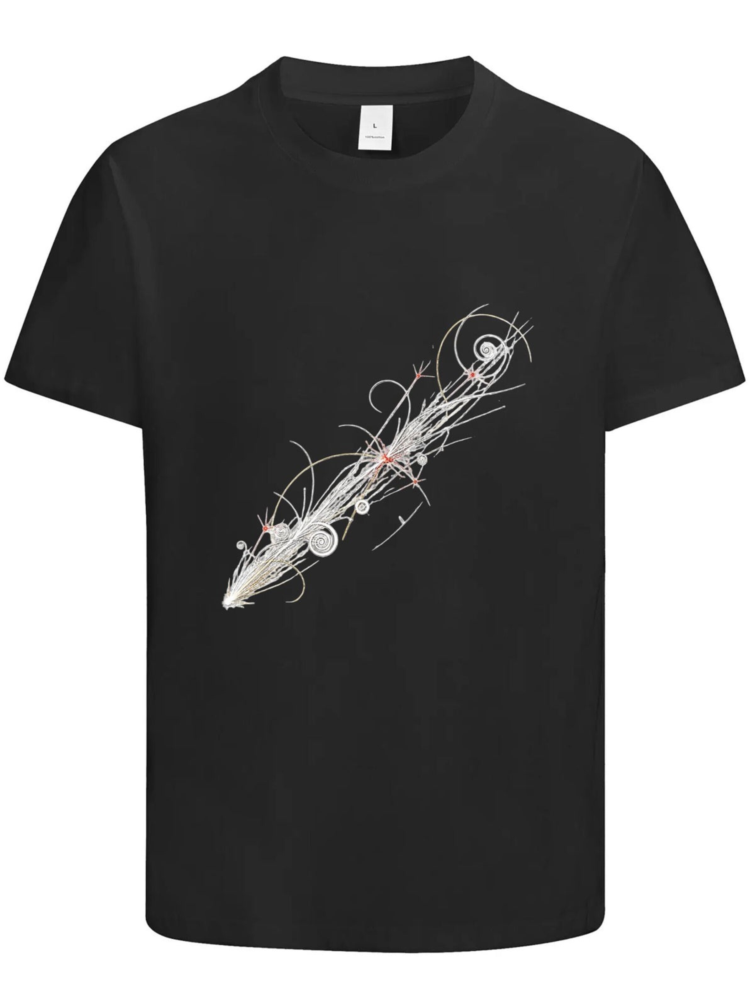 HUSKSWARE Shirt 'Herren T-Shirt mit Motivprint'‌‌‌‌‌‌ in Schwarz: Vorderseite
