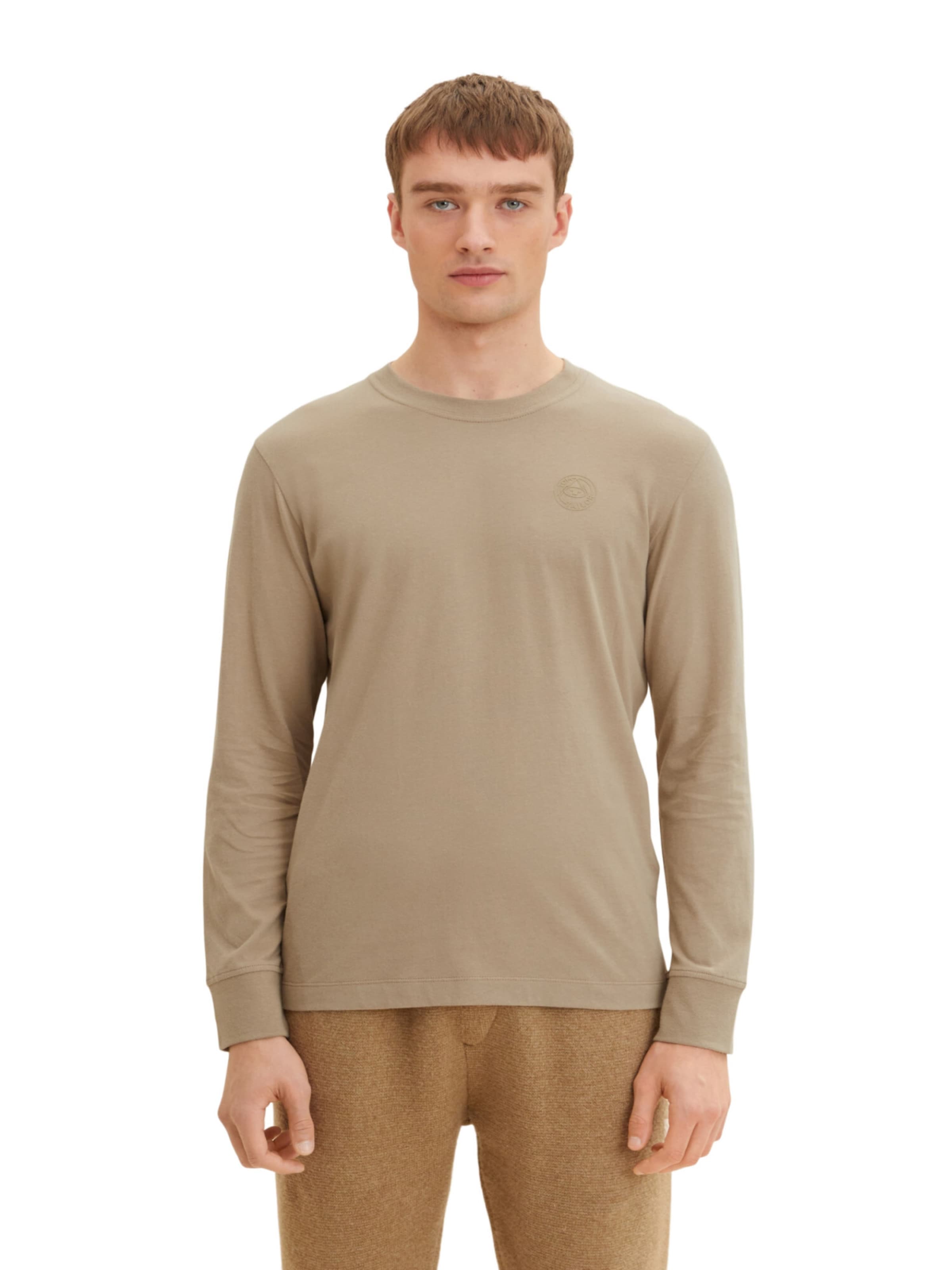 TOM TAILOR Longsleeve in Beige: Vorderseite