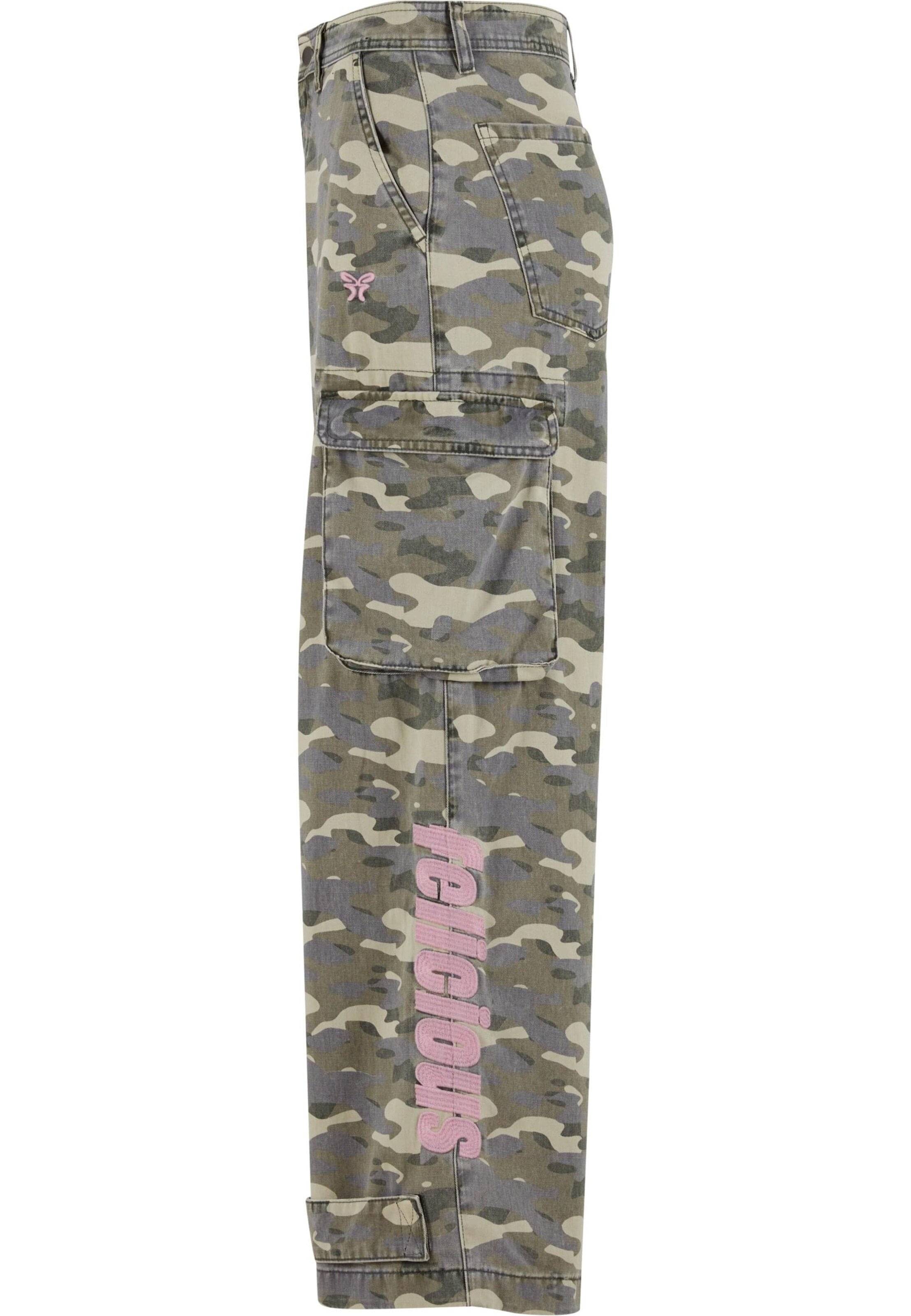 Felicious Wide Leg Cargobukser i grøn