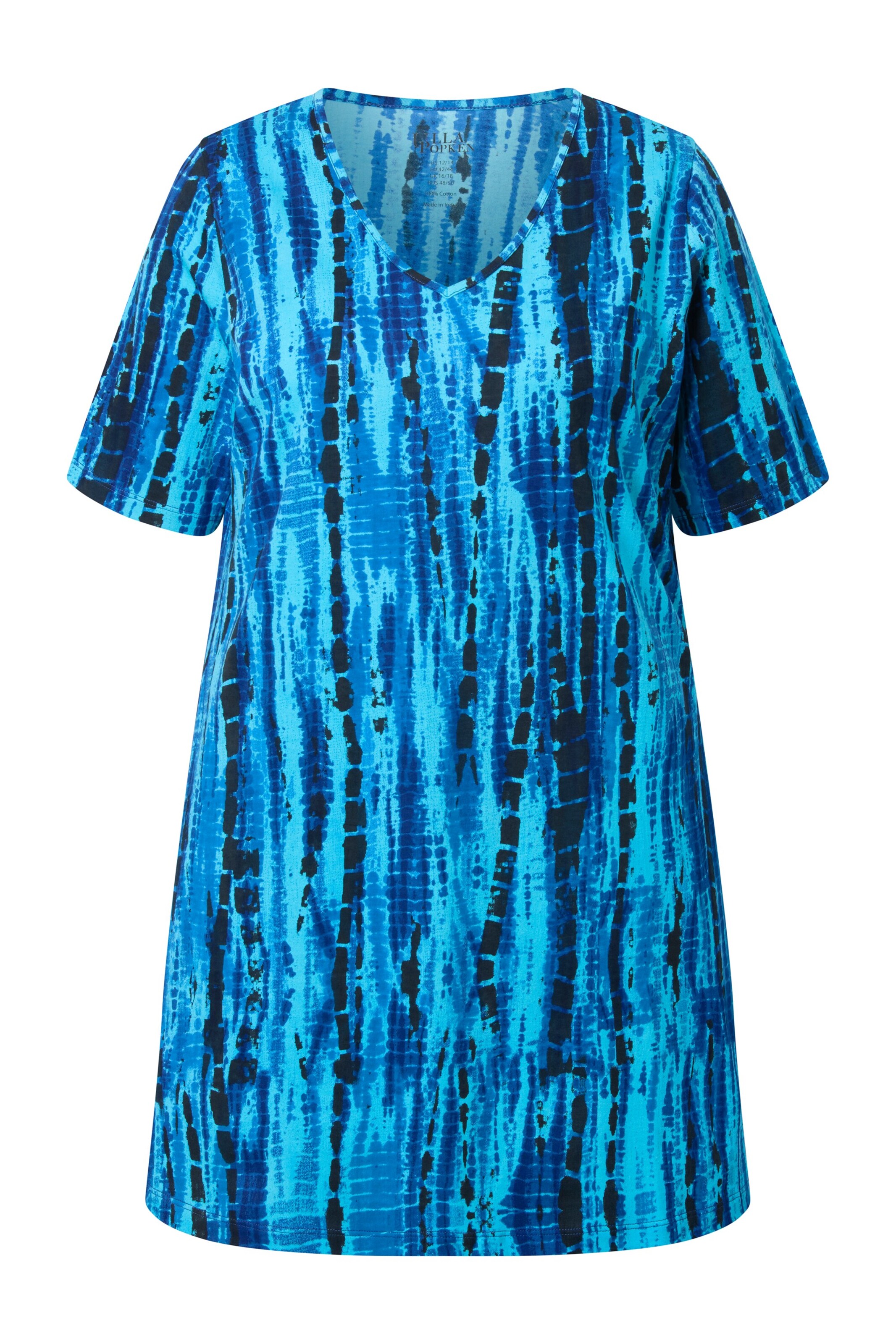 Ulla Popken Longshirt in Blau: Vorderseite