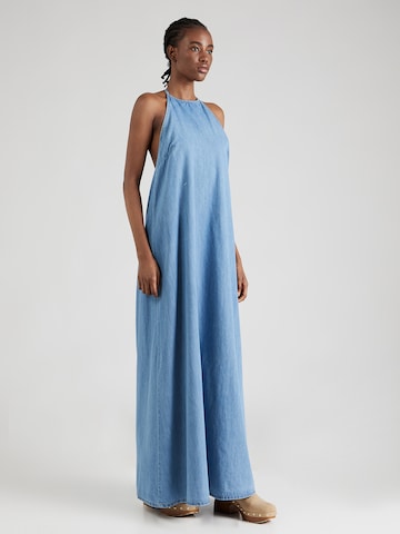 Robe 'DAHLIA' ONLY en bleu : devant