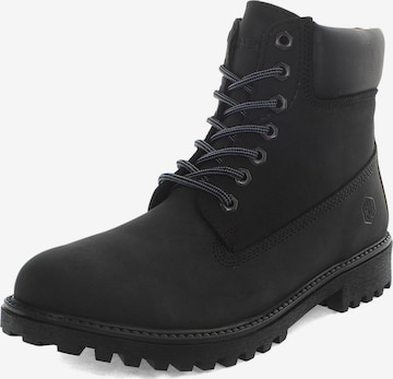 Lumberjack Lace-Up Boots in Black: front