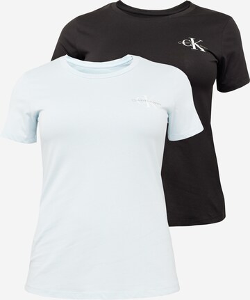 T-shirt Calvin Klein Jeans Curve en noir : devant