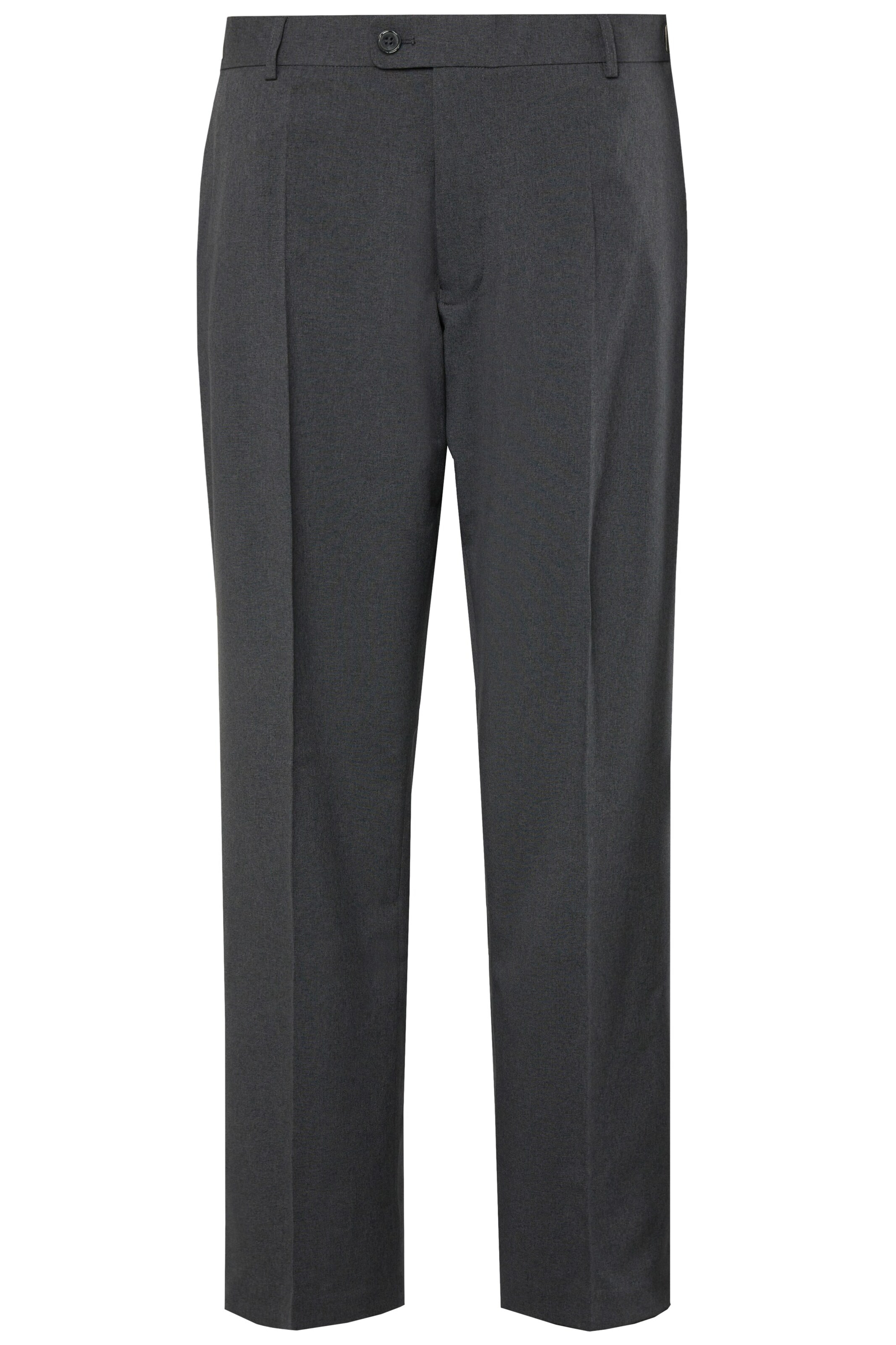 Men Plus Regular Bügelfaltenhose in Grau: Vorderseite