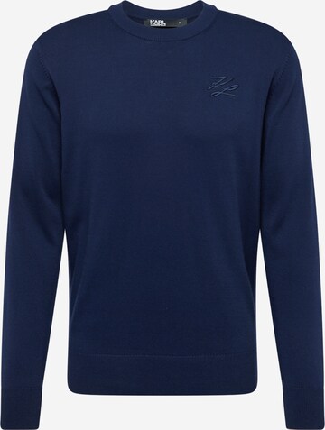 Karl Lagerfeld Sweter w kolorze niebieski: przód