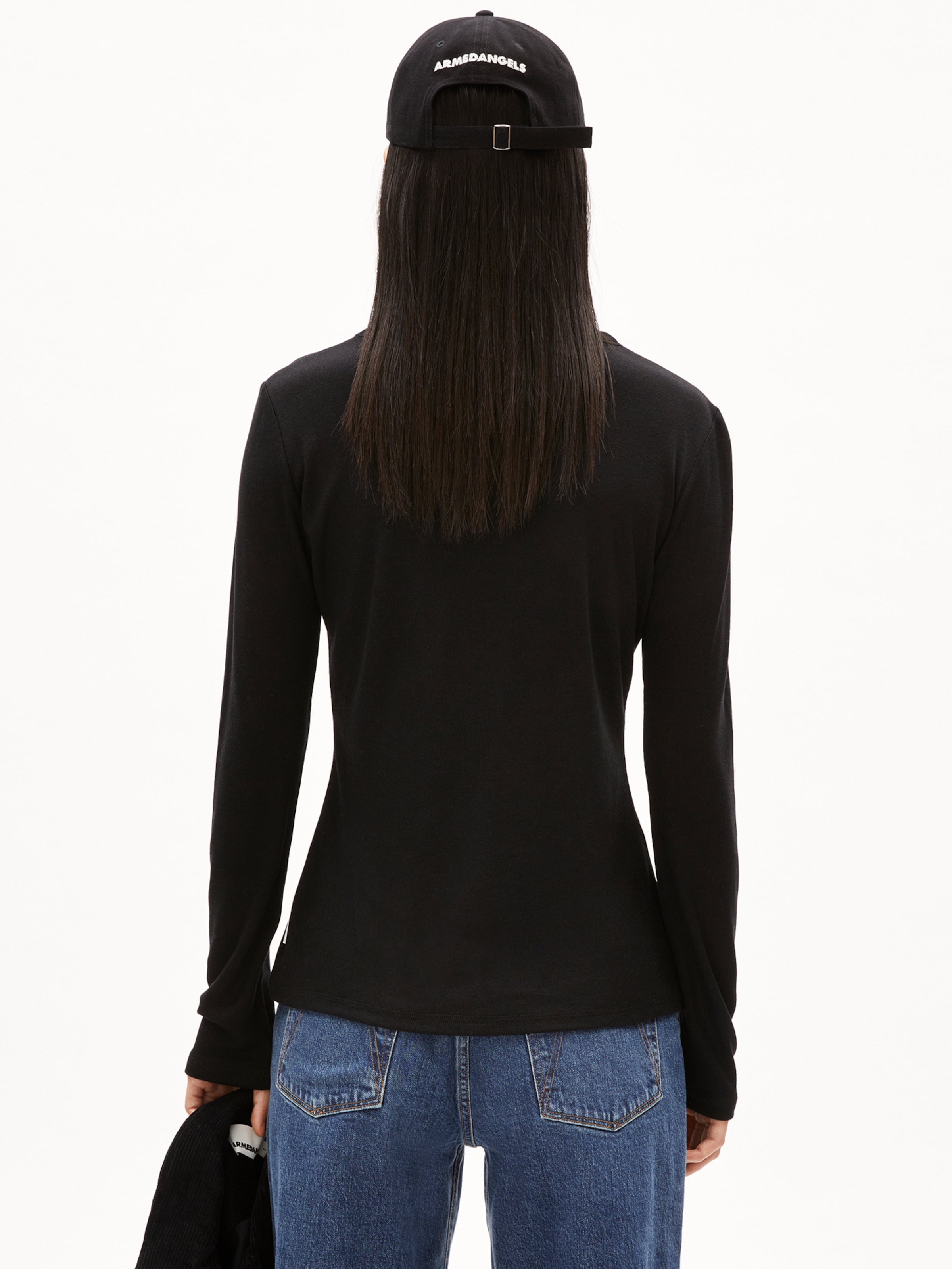 ARMEDANGELS Shirt ' MAIAA LUANNAA ' in Black: front