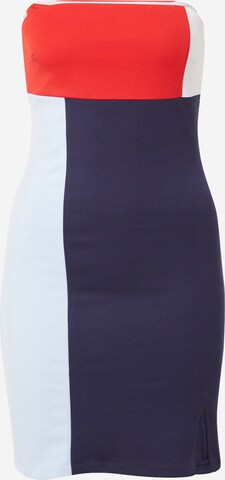 Tommy Jeans Letní šaty 'Bodycon' – modrá: přední strana