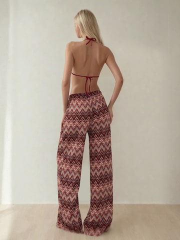 Hiccup - Perna larga Calças em vermelho