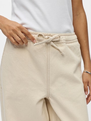 Wide Leg Pantalon OBJECT en beige