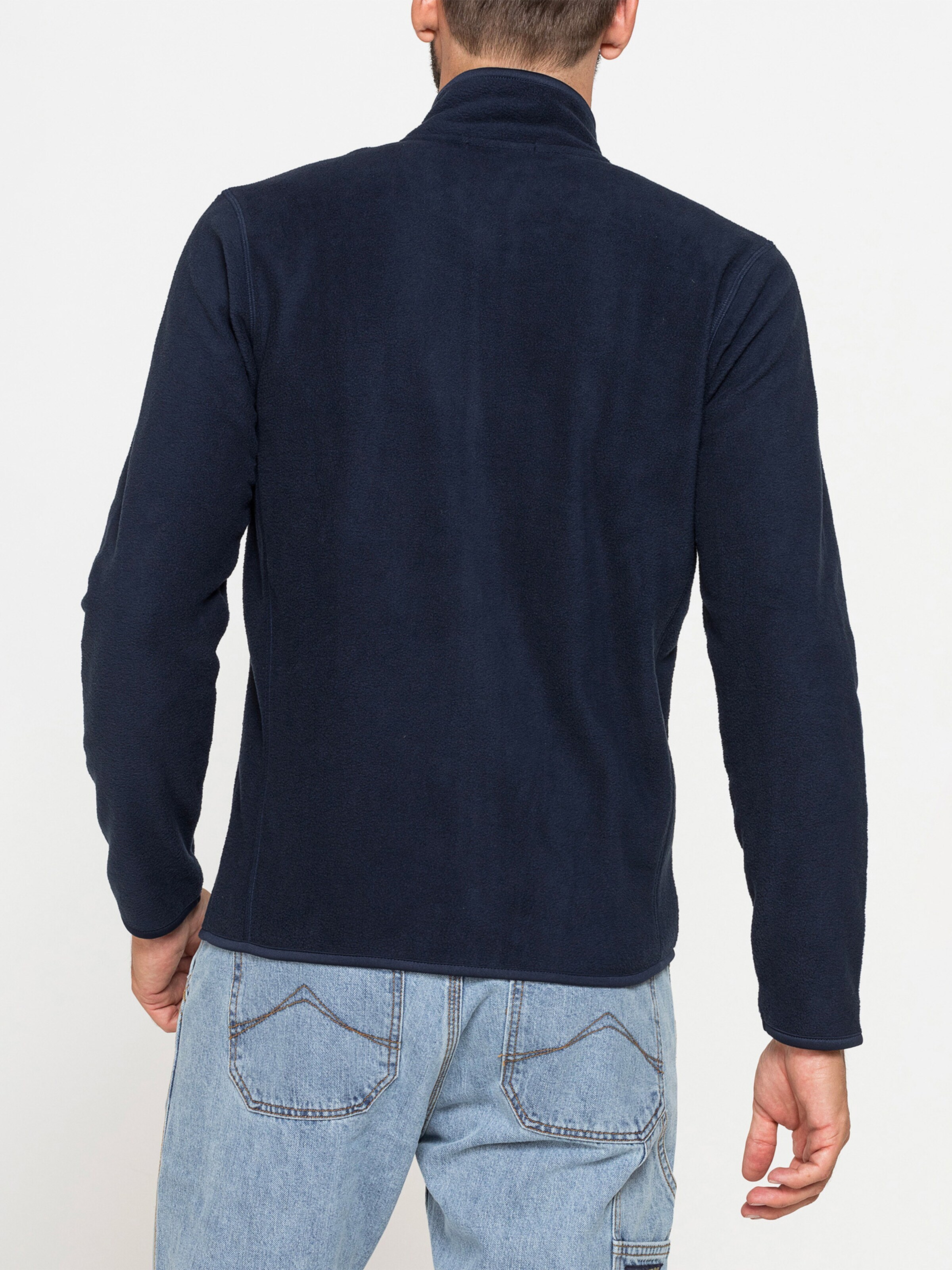 Carrera Jeans Fleece jacket 'Central Zip' in Blue