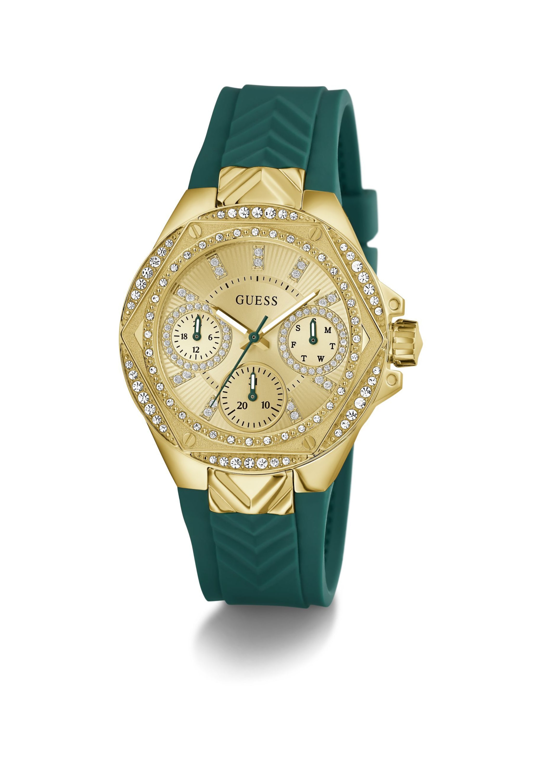 GUESS Analog Watch 'ENVY' in Green: front