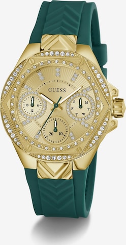 GUESS Analoog horloge 'ENVY' in Groen: voorkant