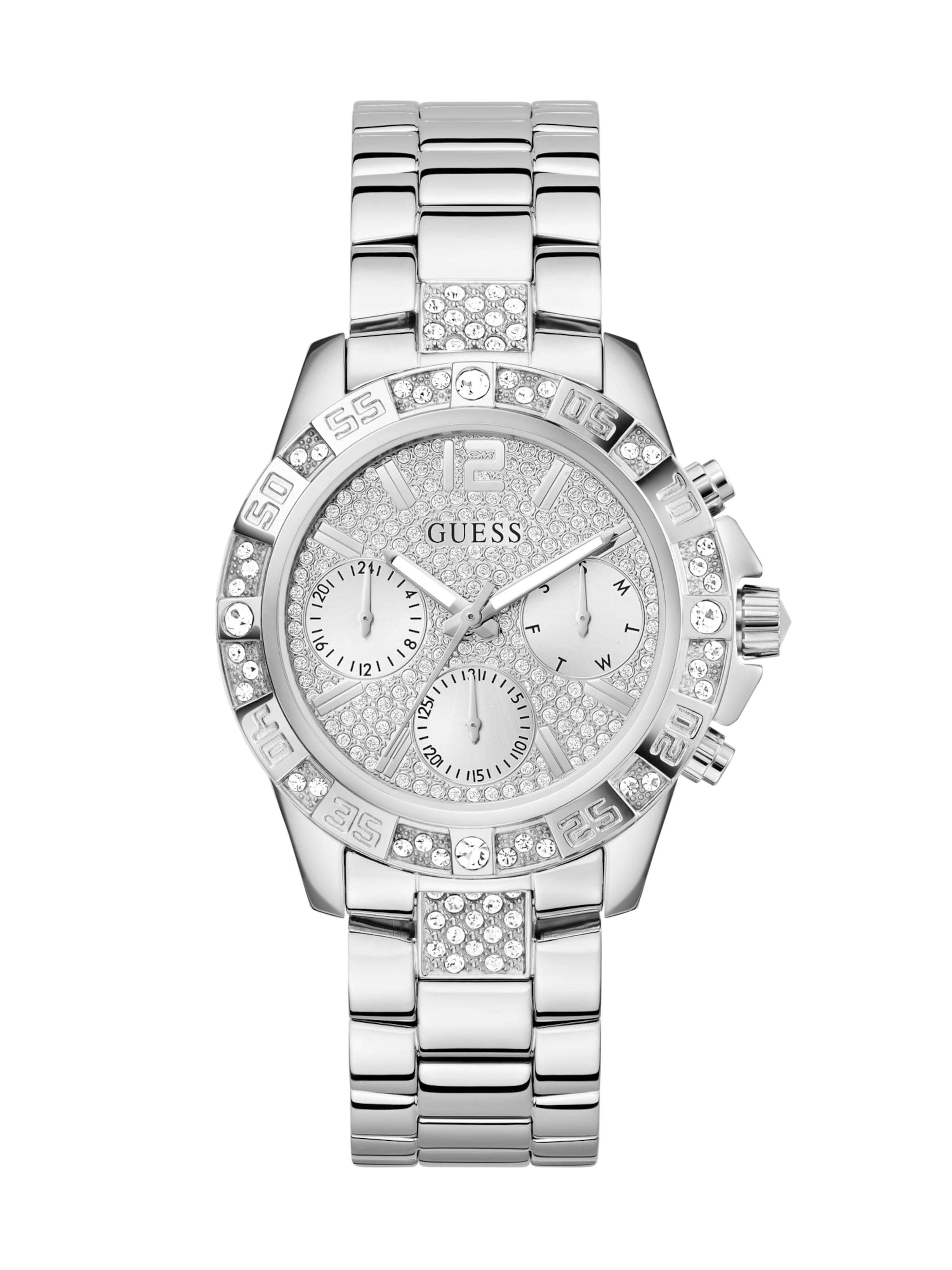 GUESS Analog Watch 'Majesty' in Silver: front