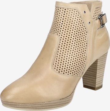 Nero Giardini Ankle Boots in Beige: front