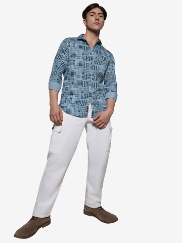 Campus Sutra Regular fit Button Up Shirt 'Carlos' in Blue