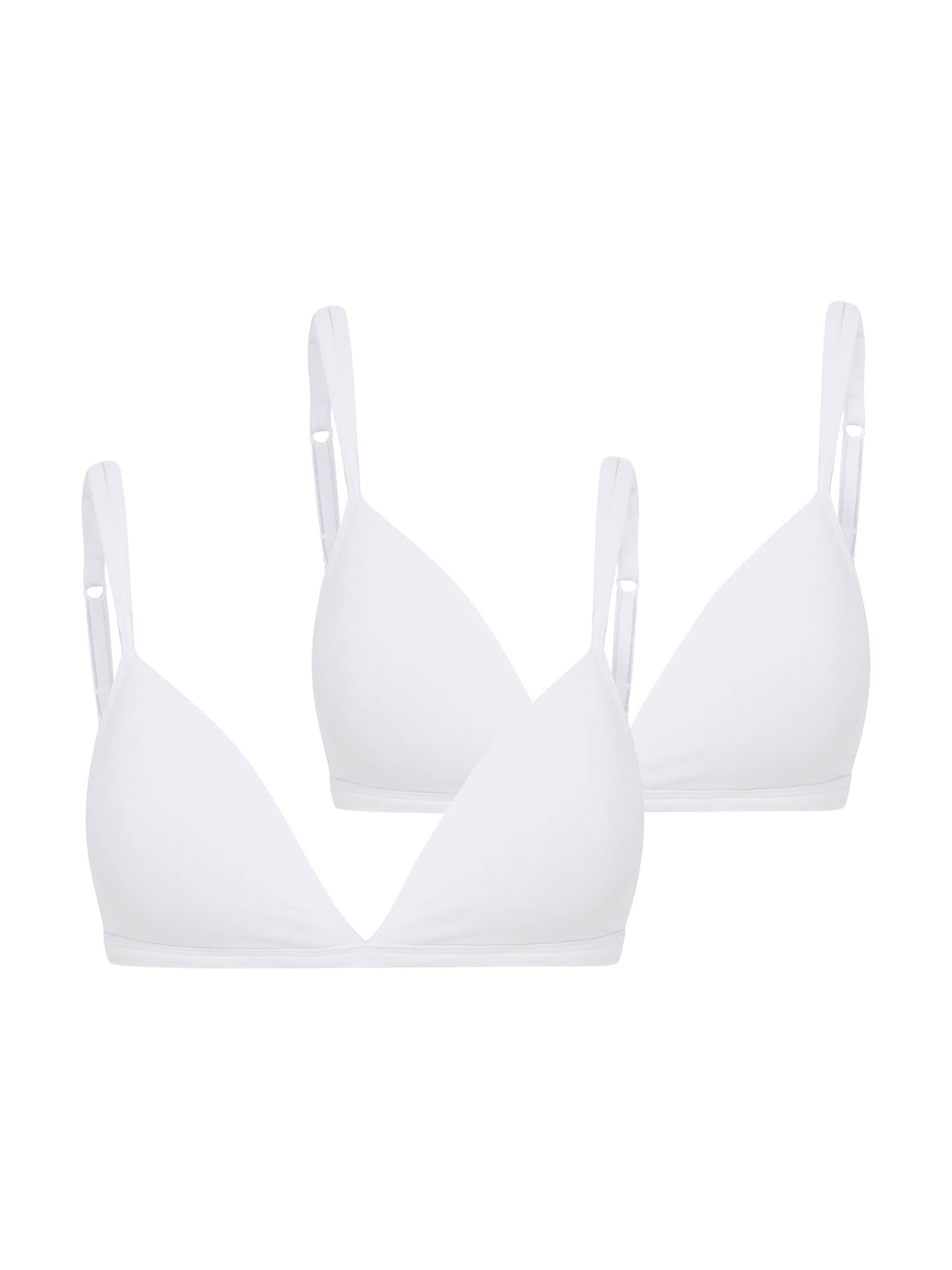 Triangle Soutien-gorge ' Cotton Essentials ' Skiny en blanc : devant