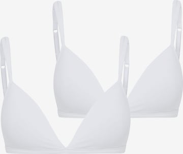 Triangle Soutien-gorge ' Cotton Essentials ' Skiny en blanc : devant
