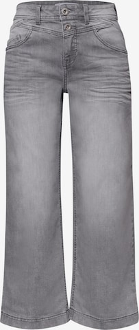 STREET ONEWide Leg/ Široke nogavice Traperice 'Emee' - siva boja: prednji dio