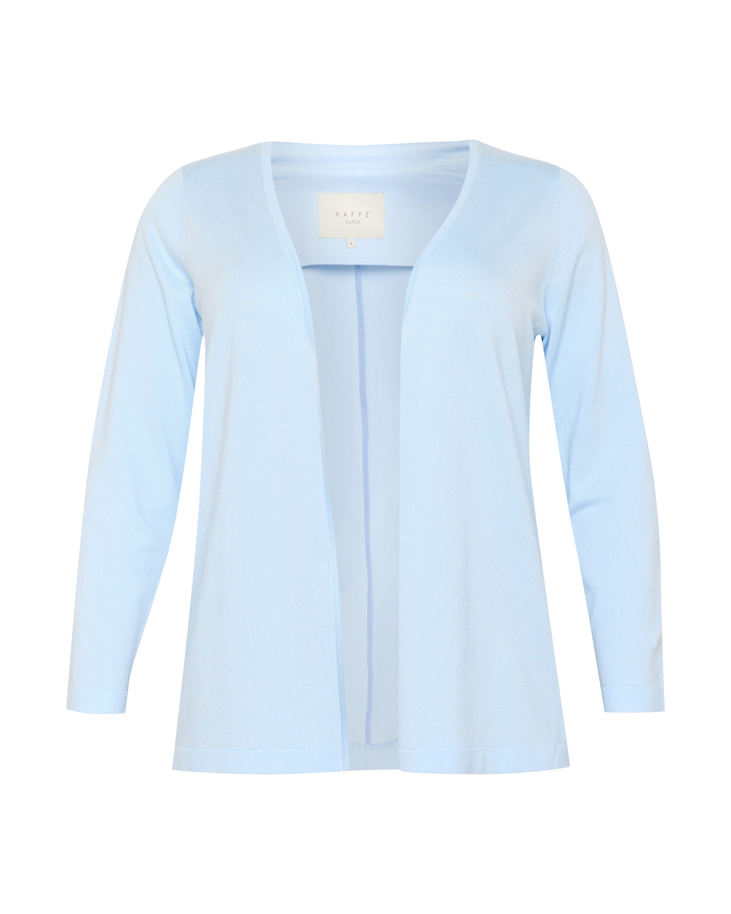 KAFFE CURVE Strickjacke 'Farsia' in Blau: Vorderseite