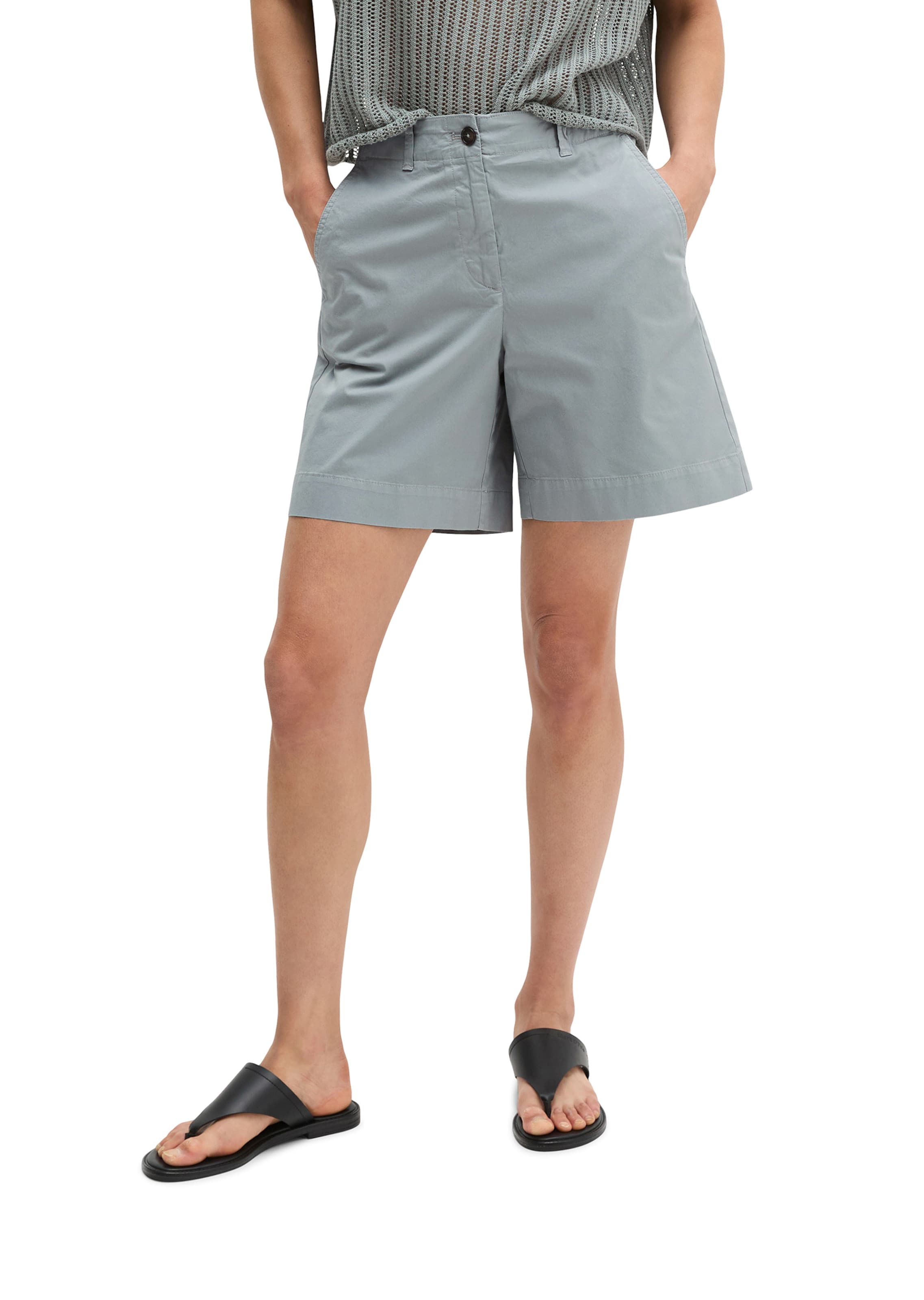 Marc O'Polo Wide leg Chino trousers in Grey