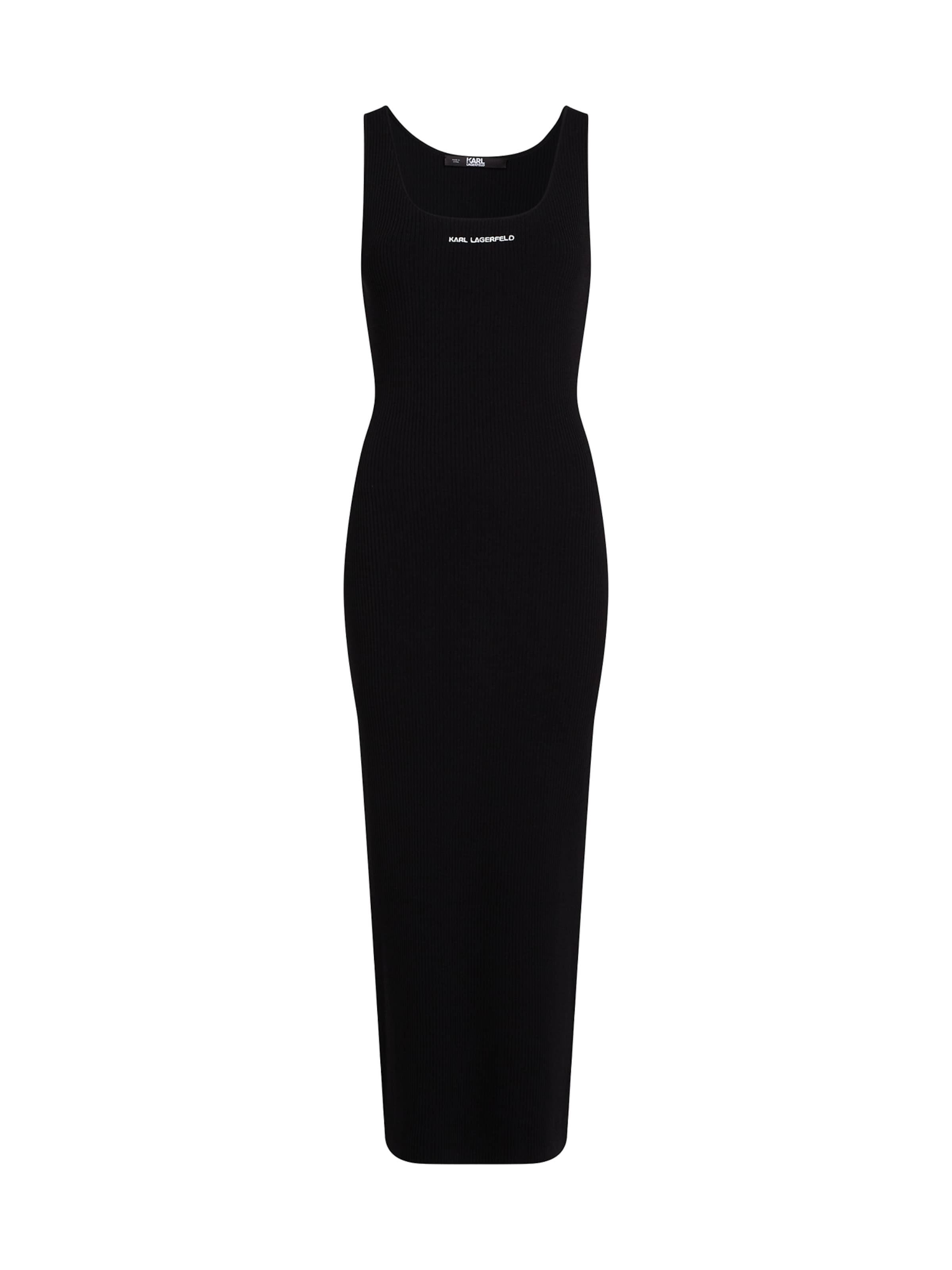 Abito ' Rib-Knit Sleeveless ' di Karl Lagerfeld in nero: frontale