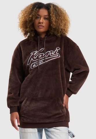 Karl Kani Sweatshirt 'Varsity' in Brown: front