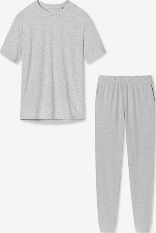 SCHIESSER Pajama 'Organic Cotton' in Grey: front