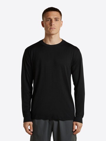 ICEBREAKER - Camiseta funcional 'Tech Lite' en negro: frente