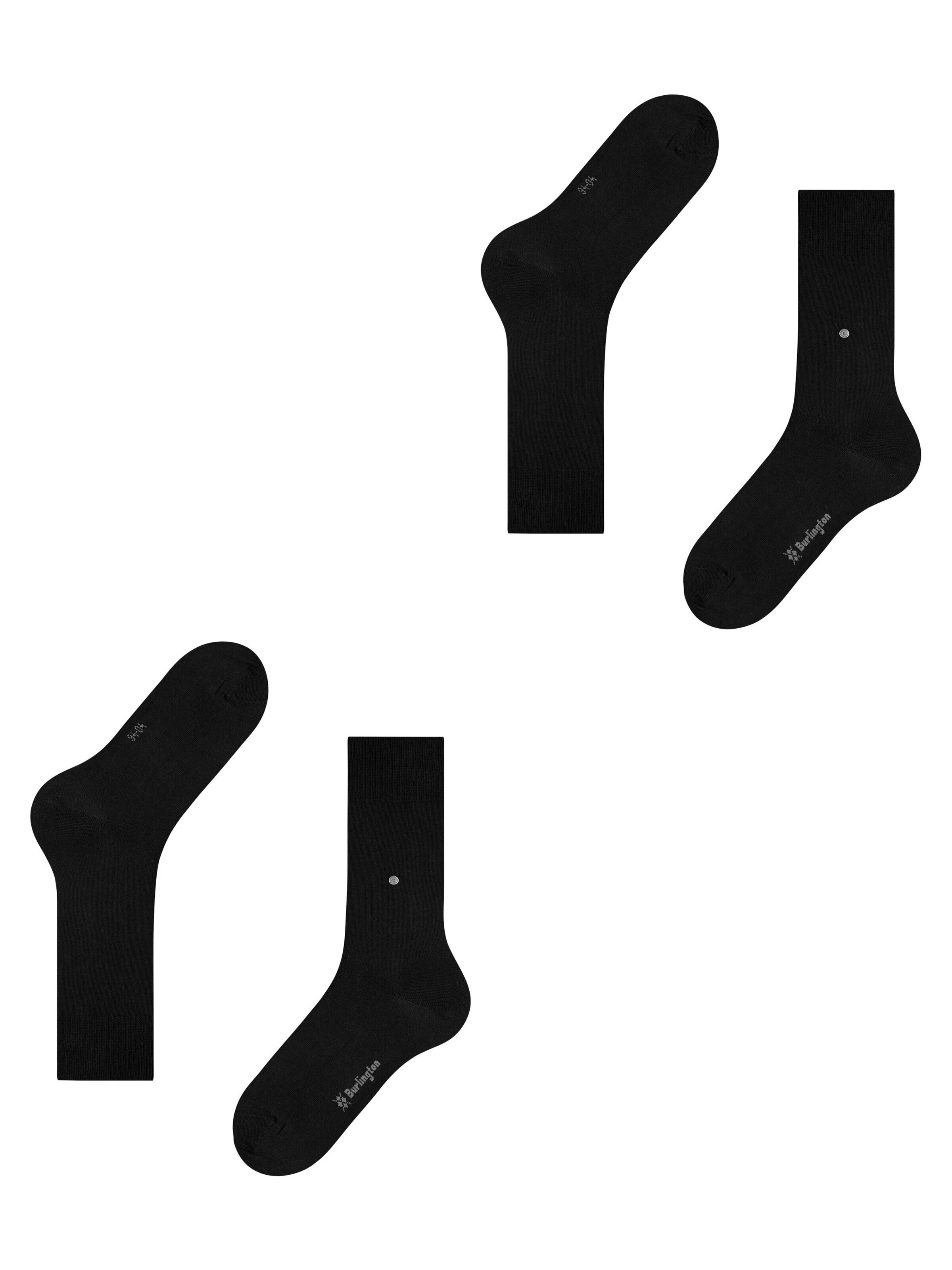 BURLINGTON Socks 'Everyday 2-Pack' in Black