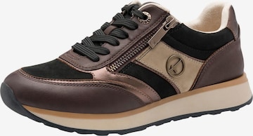 Tamaris Platform trainers in Brown: front
