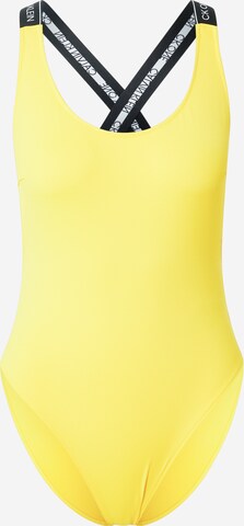 Calvin Klein Swimwear Jednodielne plavky - Žltá: predná strana