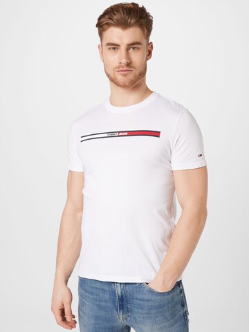 Tommy Jeans Bluser & t-shirts 'Essential' i hvid: forside