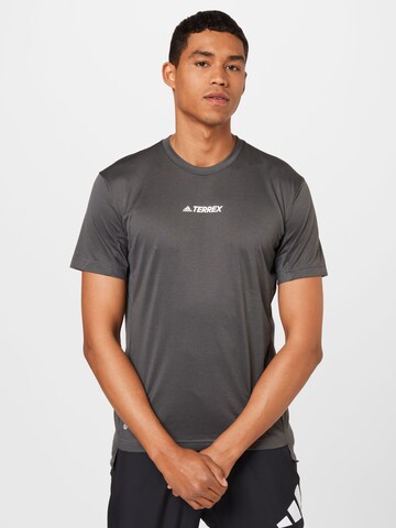 ADIDAS TERREX Performance Shirt 'Multi' in Black: front
