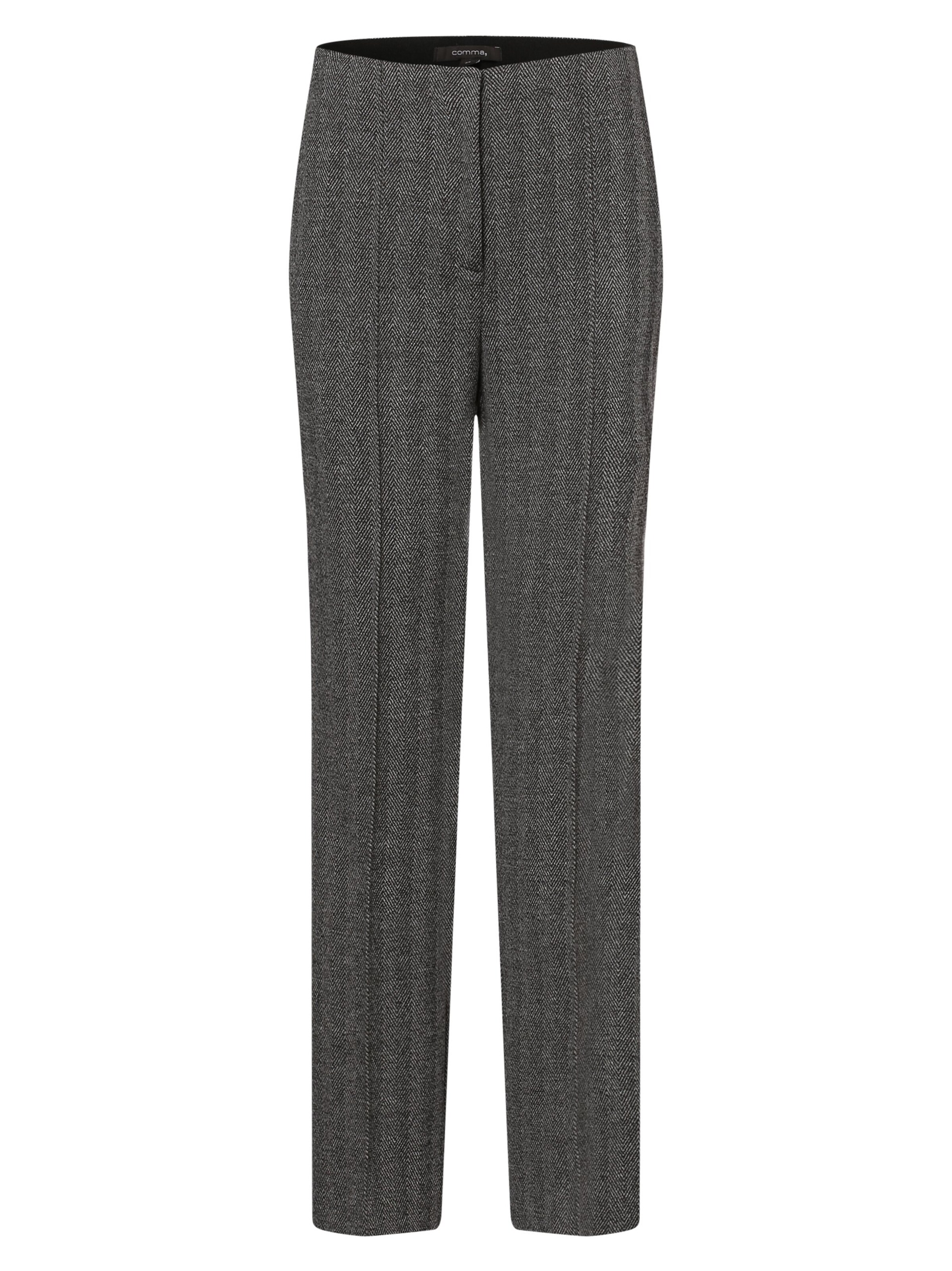 Regular Pantalon à plis COMMA en gris : devant