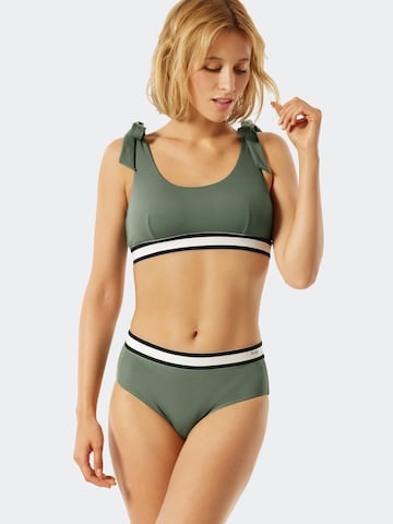 SCHIESSER Bikinitop 'Aqua Californian Dream' in Groen: voorkant