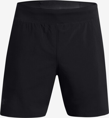 UNDER ARMOUR Regular Workout Pants in Black: front