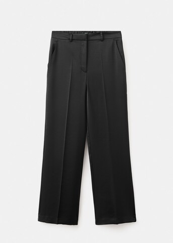 MANGO Wide leg Pleated Pants 'Rob-W' in Black: front