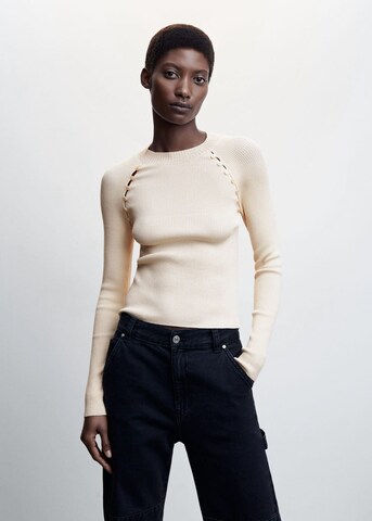 MANGO Sweter w kolorze beżowy: przód
