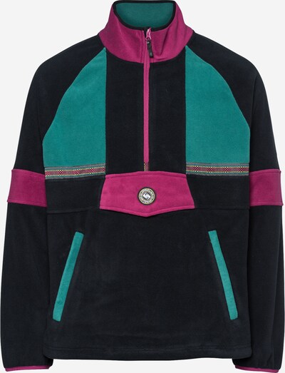 QUIKSILVER Sportsweatshirt 'SOUL POWER' in de kleur Jade groen / Pink / Zwart, Productweergave