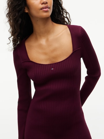 Tommy Jeans - Vestido de malha em roxo